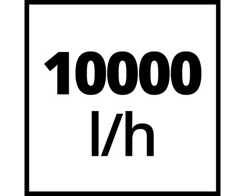 Symbole pour un débit de 10000 litres par heure