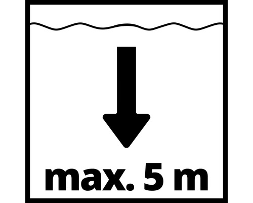 Maximale Eintauchtiefe von 5 Metern Symbol