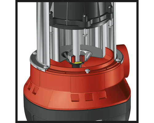 Vue en coupe d''une pompe submersible montrant les composants internes
