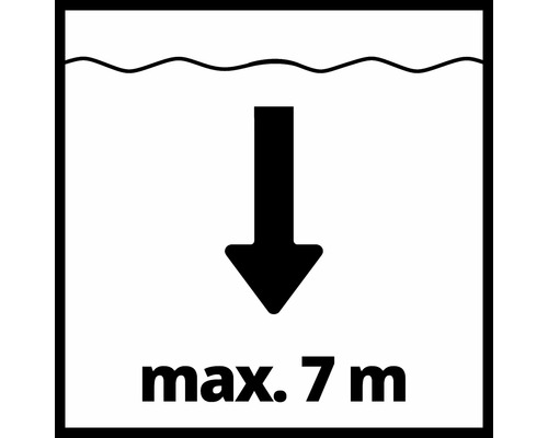 Symbole de profondeur d''immersion maximale 7 mètres