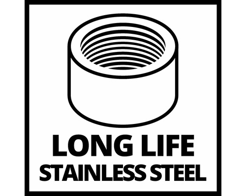Symbole de longue durée de vie en acier inoxydable