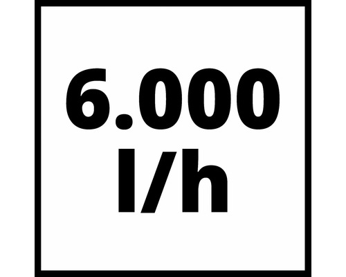 Débit de 6000 litres par heure