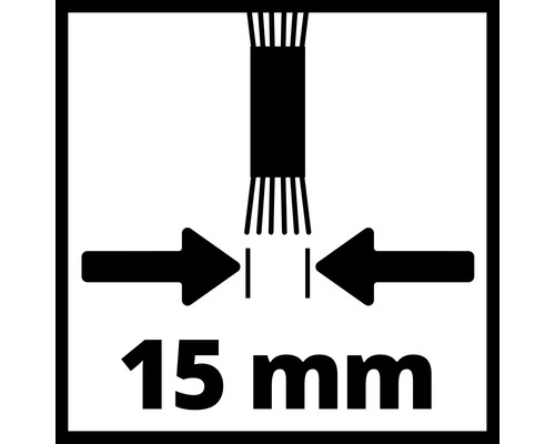 Symbole pour une distance minimale de 15 millimètres