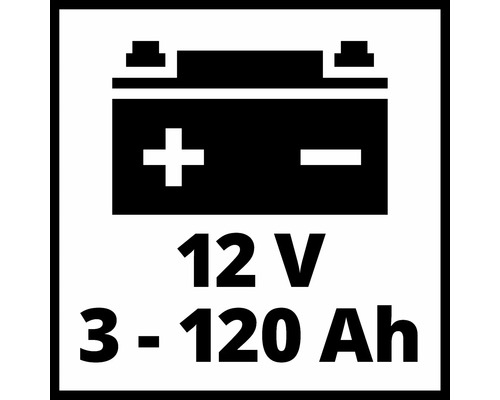 Symbol für 12 Volt 3-120 Amperestunden Batterie