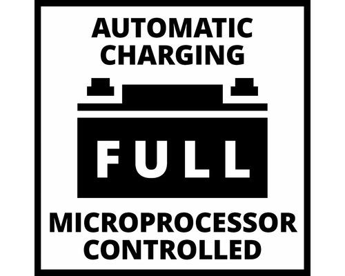 Symbol für automatisches Laden mit Mikroprozessorsteuerung
