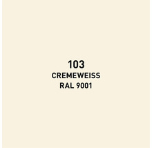 Farbmuster Cremeweiss 103 RAL 9001