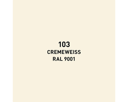 Nuancier de couleurs Blanc crème teinte 103 RAL 9001