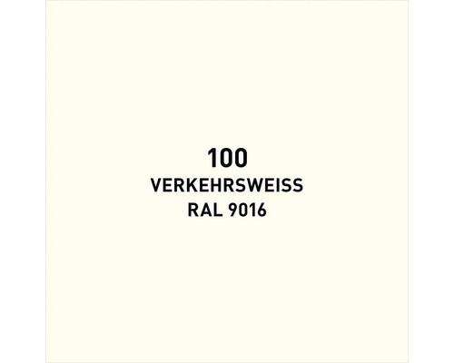 Farbmuster Verkehrsweiss RAL 9016