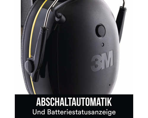 Gros plan d''un casque antibruit noir 3M