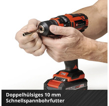 Visseuse sans fil Einhell avec mandrin de perçage à serrage rapide et embout inséré