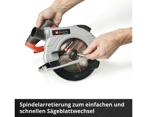 Einhell Handkreissäge beim Sägeblattwechsel