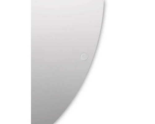 Vue détaillée d''un miroir rond avec fixation