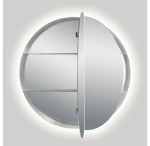 LED Spiegelschrank DSK Silver Ring Ø 60 cm silber IP 24