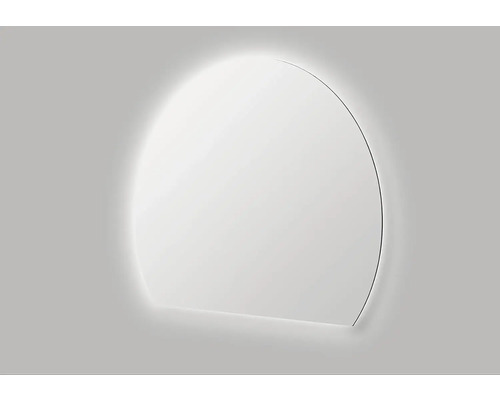 Miroir demi-lune avec éclairage LED