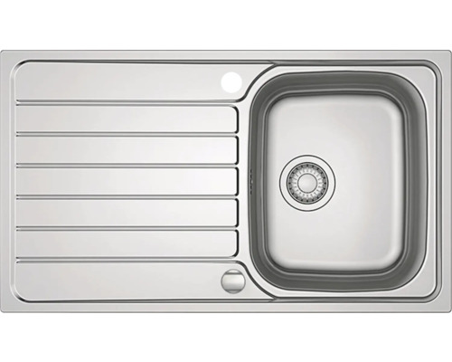 Spülbecken aus Edelstahl mit Abtropffläche