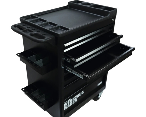 Chariot à outils avec tiroirs et surfaces de rangement