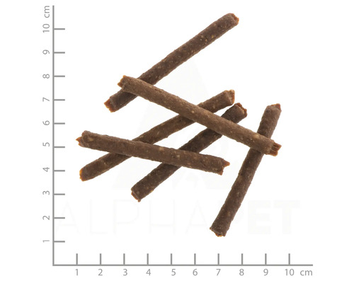 Mehrere Hundesnacks in Stäbchenform