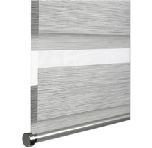 Store double avec des rayures horizontales pour la décoration de fenêtres