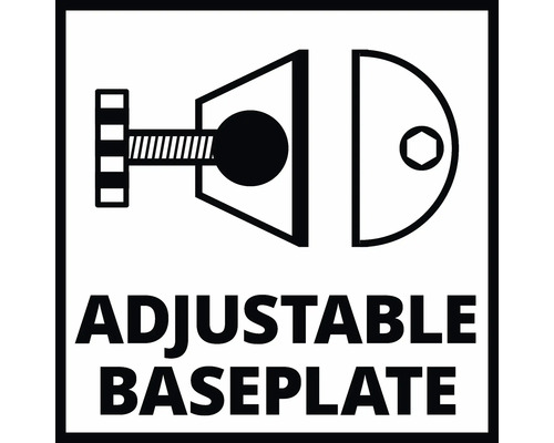 Symbole pour plaque de base réglable