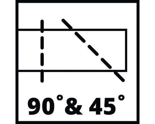Convient pour des angles de 90 degrés et 45 degrés