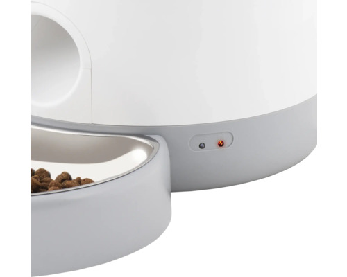 Distributeur automatique de nourriture pour animaux avec écuelle et voyants lumineux