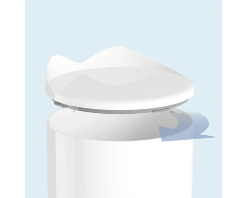 Abattant de WC avec amortisseur sur des toilettes