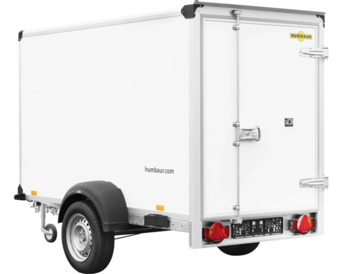 Remorque fourgon Humbaur, vue arrière