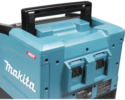 Four à micro-ondes sans fil Makita avec poignée et deux logements de batterie