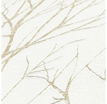 Papier peint intissé 37260-3 Attractive 2 branches beige-or brillant