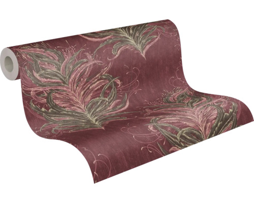 Rouleau de papier peint avec motif de plumes