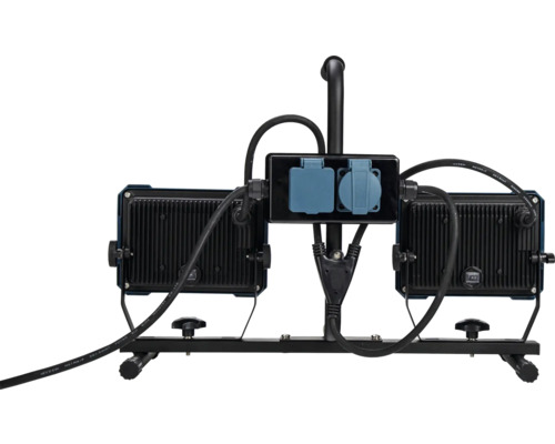 Projecteur de chantier LED avec deux prises