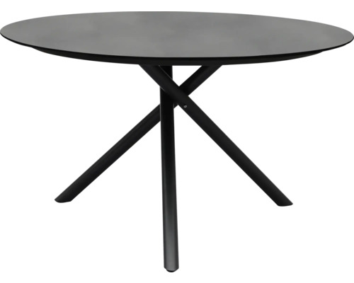 Table ronde avec pieds en métal