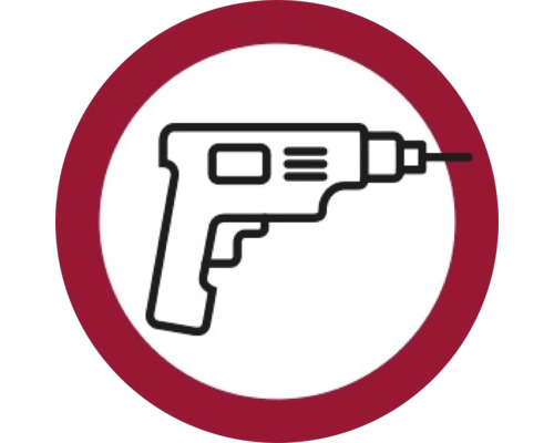 Symbol: Bohrmaschine erlaubt