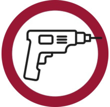 Symbole : perceuse autorisée