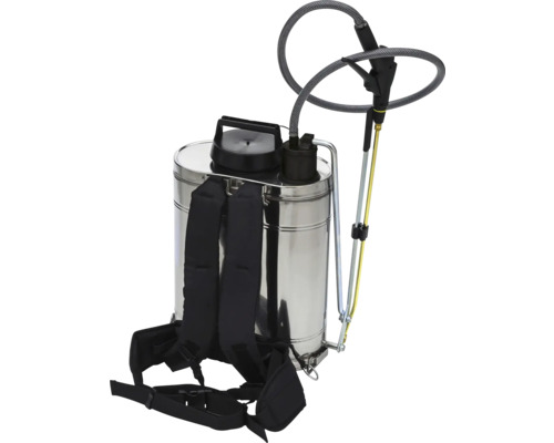 Rückenspritze aus Metall mit Tragegurten