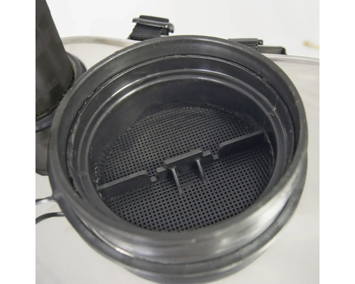 Ansicht eines Behälters mit einem Filter