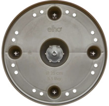 Elho Logo Pflanzgefäß Untersetzer mit 25 Zentimeter Durchmesser und 5,5 Liter Volumen