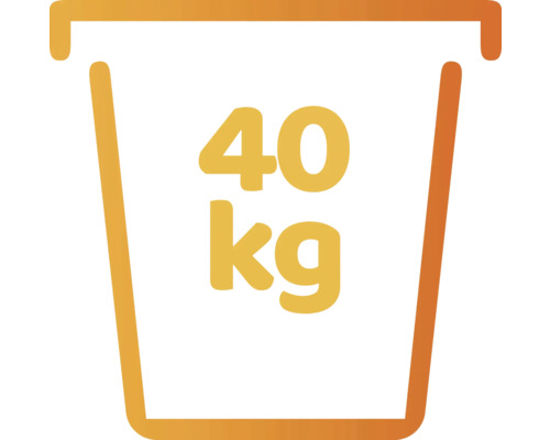 Symbol für maximales Gewicht von 40 Kilogramm