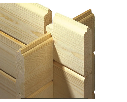 Detailansicht Blockbohlenwand