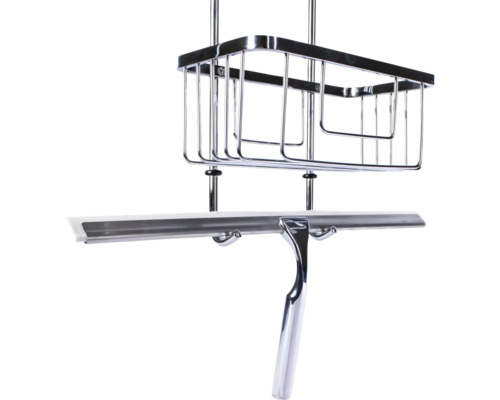 Duschregal mit Duschabzieher aus Metall