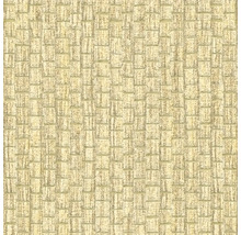 Papier peint intissé 38612-3 #Hygge structure tissu raphia jaune