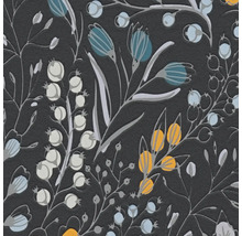 Vliestapete 38847-4 Attractive 2 Blumenranke schwarz-gelb