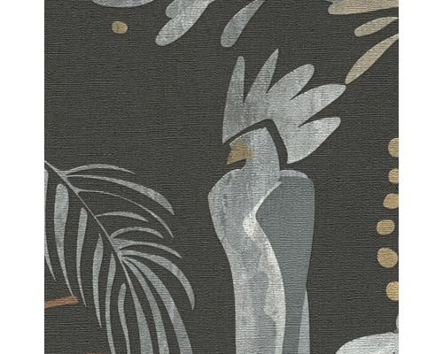 Tapete mit Kakadu- und Palmenmuster