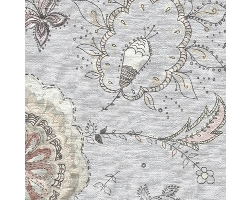 Detailansicht einer Tapete mit floralem Muster