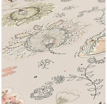 Gros plan d''un papier peint à motif floral