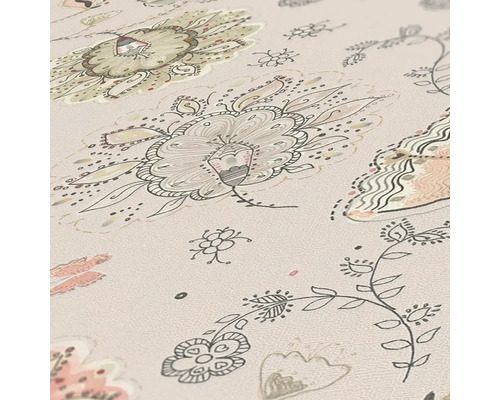 Nahaufnahme einer Tapete mit Blumenmuster