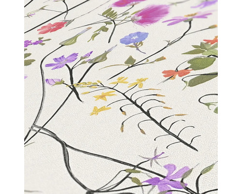 Nahaufnahme einer Tapete mit Blütenmuster