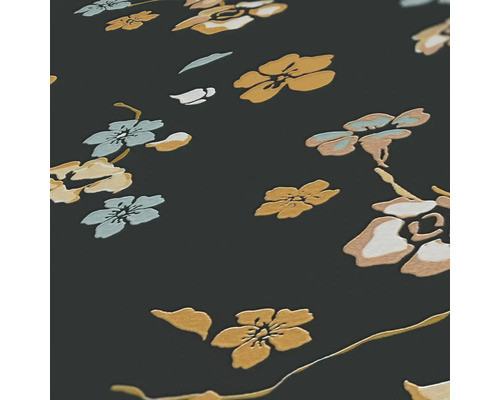 Nahaufnahme einer Tapete mit floralem Muster