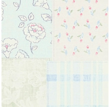 Tapete mit Blumenmuster und Karomuster