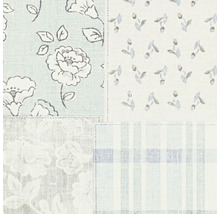 Papier peint intissé 39066-4 Maison Charme Retro Patchwork bleu clair